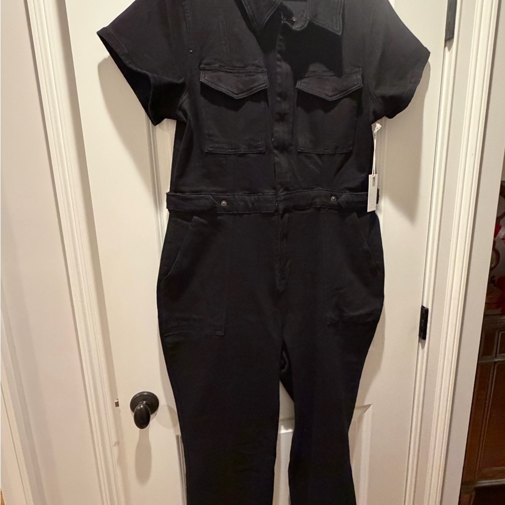 Good American Fit for Success Women's Denim Jumpsuit - Picture 2 of 7